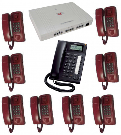 PABX System 8 Line 8 Telephone Full Set Package